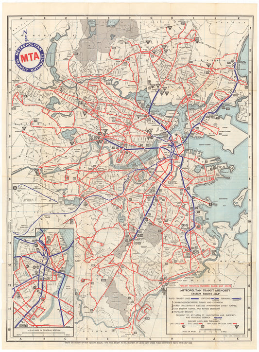 MTA System Route Map 1961