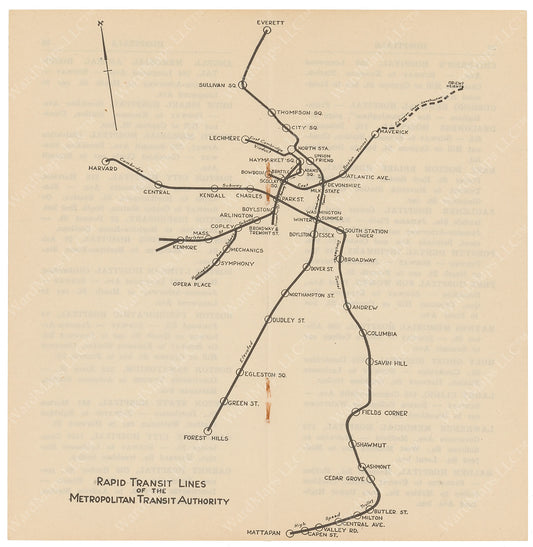 MTA Rapid Transit Lines Map July 1949