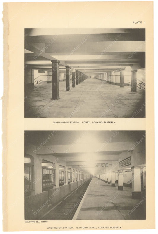 BTC Annual Report 21, 1915 Plate 01: Washington Station and Concourse
