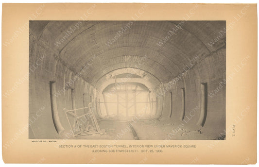 BTC Annual Report 07, 1901 Plate 02: East Boston Tunnel Under Maverick Sqaure