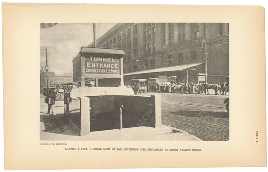 BTC Annual Report 23, 1917 Plate 02: South Station Under, Summer Street Entrance