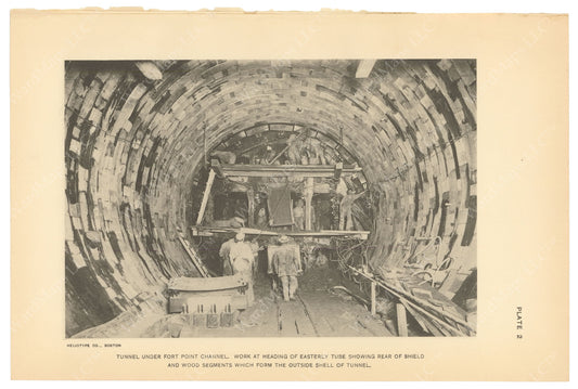 BTC Annual Report 21, 1915 Plate 02: Tunnel Under Fort Point Channel, East Tube