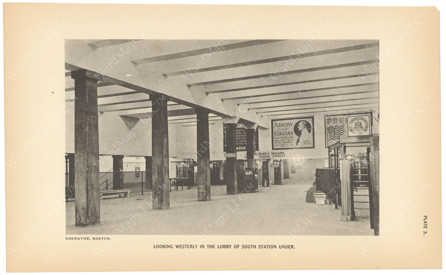 BTC Annual Report 23, 1917 Plate 03: South Station Under, Lobby