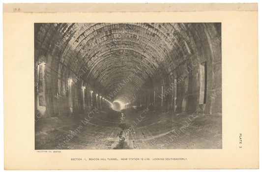 BTC Annual Report 17, 1911 Plate 03: Beacon Hill Tunnel