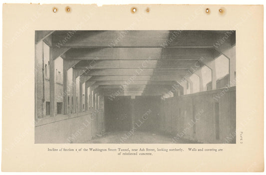 BTC Annual Report 11, 1905 Plate 03: Ash Street Incline - Washington Street Tunnel
