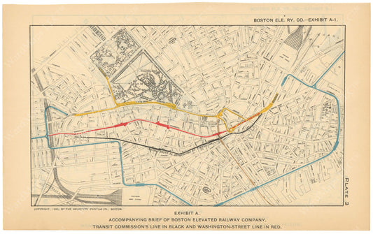 BTC Annual Report 10, 1904 Plate 03: Mapping the Washington Street Tunnel