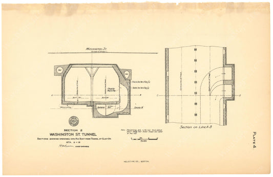 BTC Annual Report 12, 1906 Plate 04: Washington Street Tunnel Air Duct