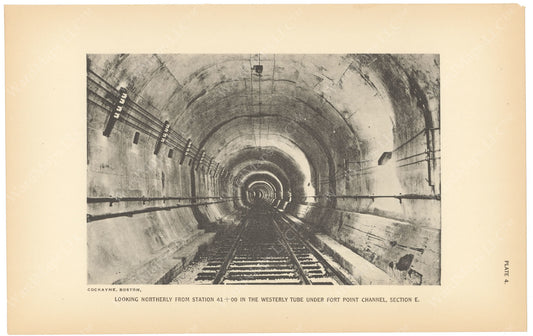 BTC Annual Report 23, 1917 Plate 04: Fort Point Channel Tunnel, Western Tube