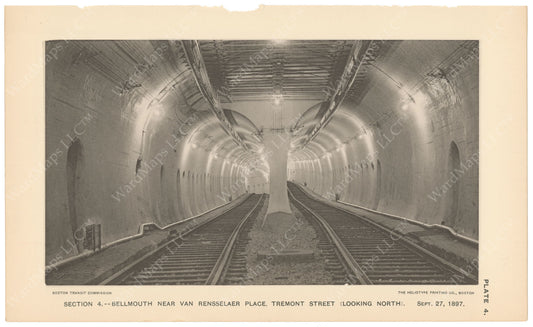 BTC Annual Report 04, 1898 Plate 04: Subway Bellmouths Looking North