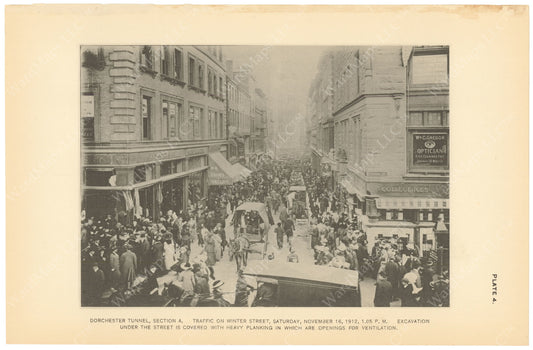 BTC Annual Report 19, 1913 Plate 04: Winter Street Traffic