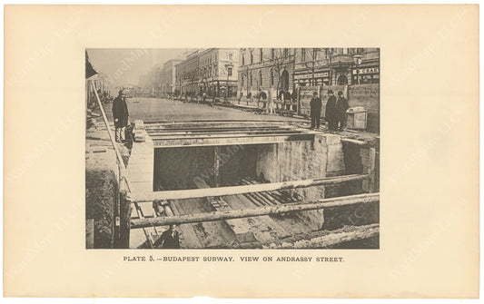 BTC Annual Report 02, 1896 Plate 05: Budapest Subway, View on Andrassy Street