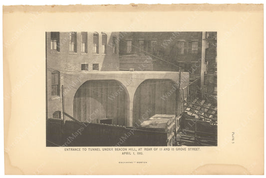 BTC Annual Report 16, 1910 Plate 05: Beacon Hill Tunnel Portal