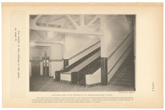BTC Annual Report 15, 1909 Plate 06: Escalators at State Station