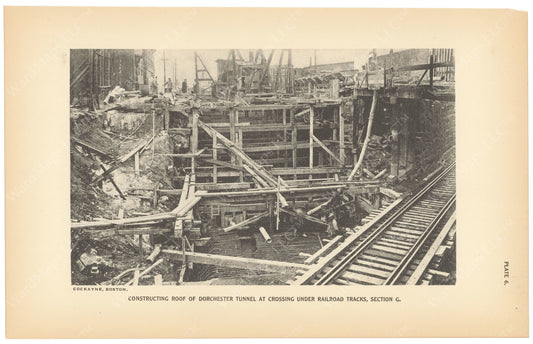 BTC Annual Report 23, 1917 Plate 06: Dorchester Tunnel Extension at Railroad Tracks