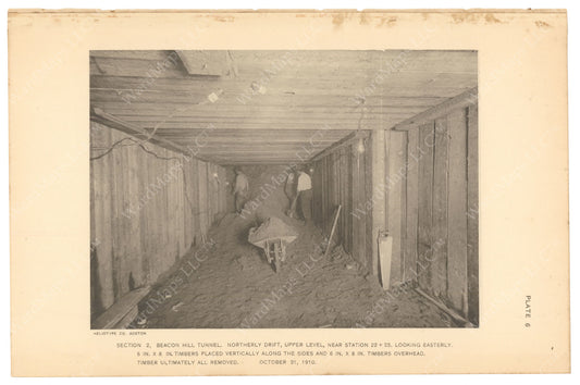 BTC Annual Report 17, 1911 Plate 06: Beacon Hill Tunnel, North Upper Drift