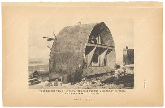 BTC Annual Report 16, 1910 Plate 06: Beacon Hill Tunnel, Shield