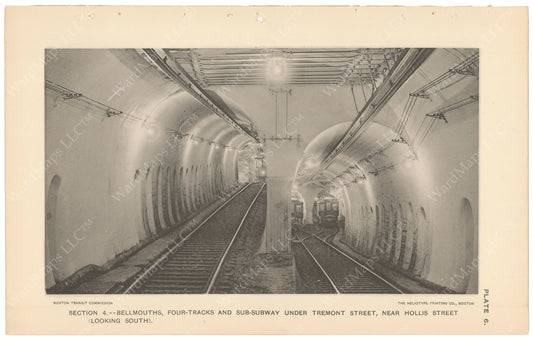 BTC Annual Report 04, 1898 Plate 06: Subway Bellmouths Looking South