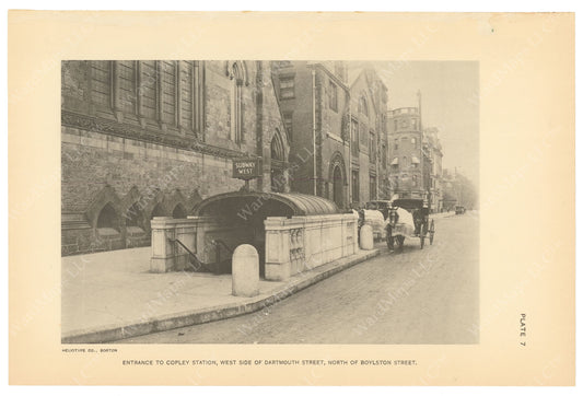 BTC Annual Report 21, 1915 Plate 07: Copley Station, Westbound Entrance