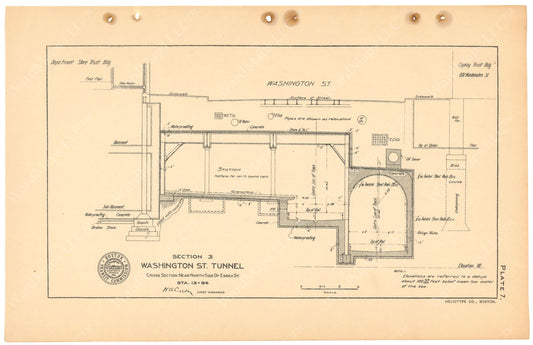 BTC Annual Report 11, 1905 Plate 07: Tunnel Cross Section at Essex Station