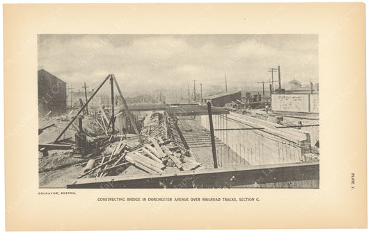 BTC Annual Report 23, 1917 Plate 07: Dorchester Avenue Bridge Construction