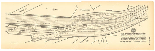 BTC Annual Report 15, 1909 Plate 07: Friend-Union and Haymarket Square Stations