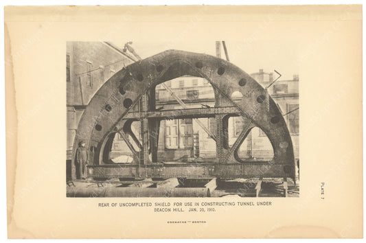 BTC Annual Report 16, 1910 Plate 07: Beacon Hill Tunnel, Rear of Shield