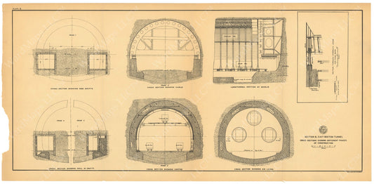 BTC Annual Report 07, 1901 Plate 08: East Boston Tunnel Construction, Section B