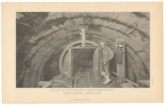 BTC Annual Report 09, 1903 Plate 08: East Boston Tunnel, Upper Air Lock