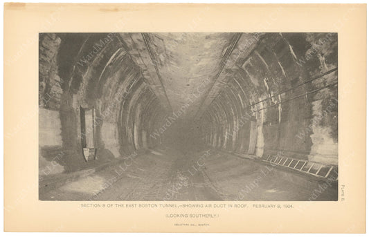 BTC Annual Report 10, 1904 Plate 08: East Boston Tunnel Showing Duct