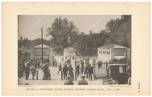 BTC Annual Report 04, 1898 Plate 09: Park Street Station Head Houses