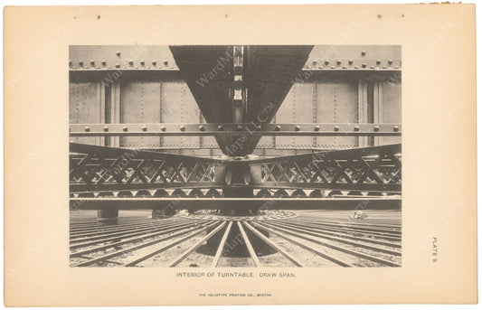 BTC Annual Report 05, 1899 Plate 09: Charlestown Bridge, Turntable Interior