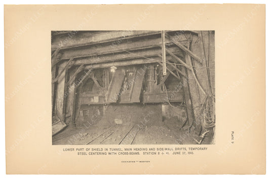 BTC Annual Report 16, 1910 Plate 09: Beacon Hill Tunnel, Lower Part of Shield