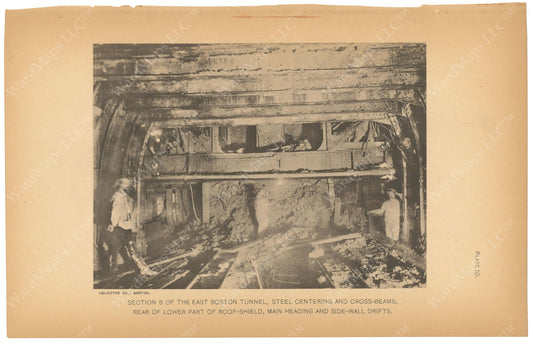 BTC Annual Report 07, 1901 Plate 10: East Boston Tunnel Excavation