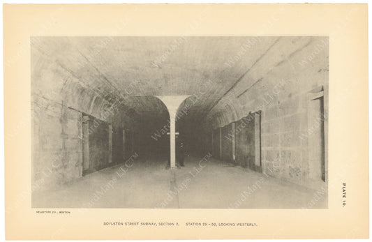 BTC Annual Report 19, 1913 Plate 10: Boylston Street Subway, View West