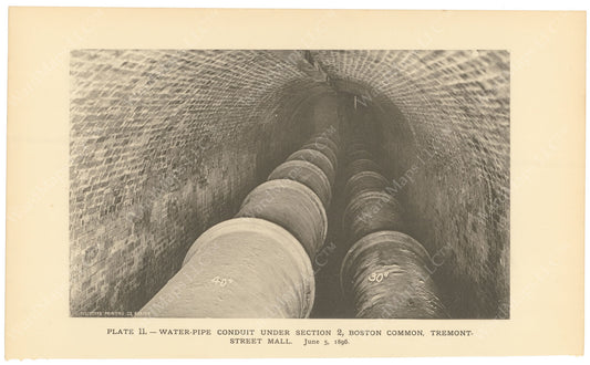 BTC Annual Report 02, 1896 Plate 11: Water Pipe Conduit