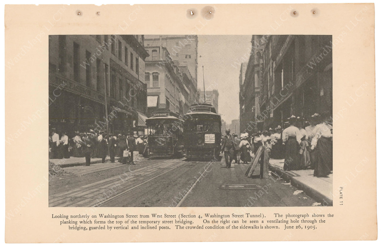 BTC Annual Report 11, 1905 Plate 11: Washington Street Over Tunnel Works