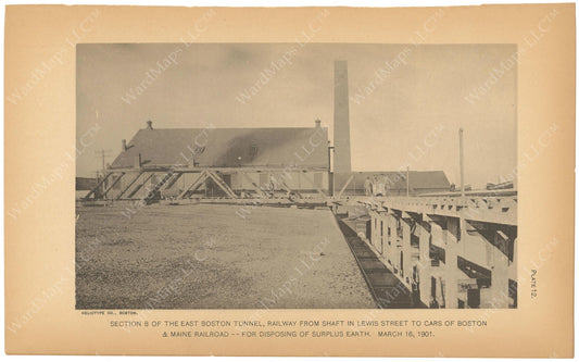 BTC Annual Report 07, 1901 Plate 12: East Boston Tunnel, Disposal Railway