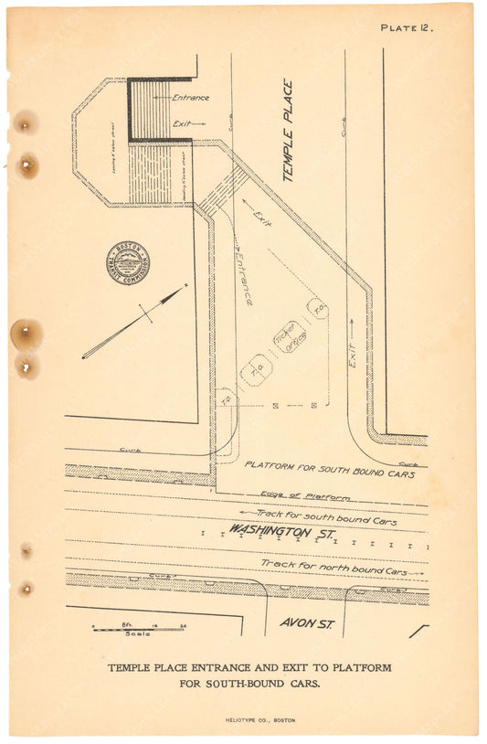 BTC Annual Report 11, 1905 Plate 12: Winter Station, Temple Place Entrance