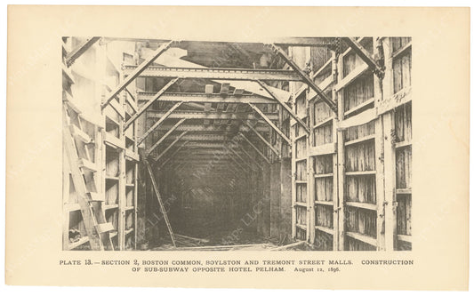BTC Annual Report 02, 1896 Plate 13: Sub-Subway Construction