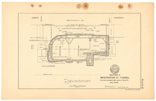 BTC Annual Report 11, 1905 Plate 13: Tunnel Cross Section at Winter Station