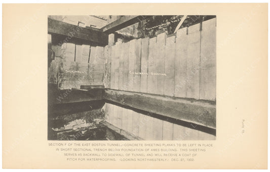 BTC Annual Report 09, 1903 Plate 15: East Boston Tunnel at Ames Building