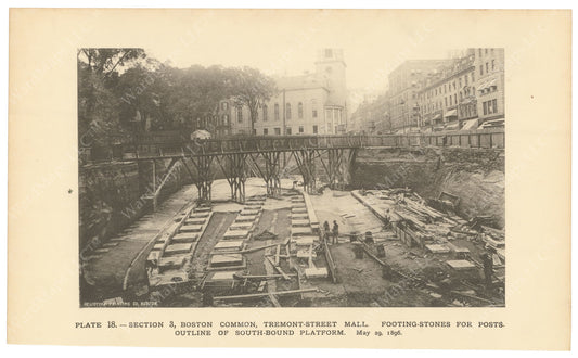 BTC Annual Report 02, 1896 Plate 18: Foundations for Park Street Station