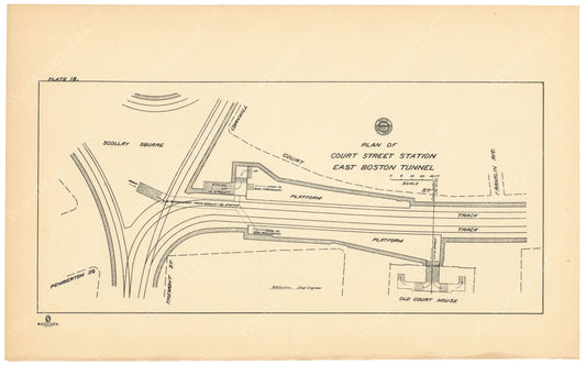 BTC Annual Report 09, 1903 Plate 18: Plan of Court Street Station