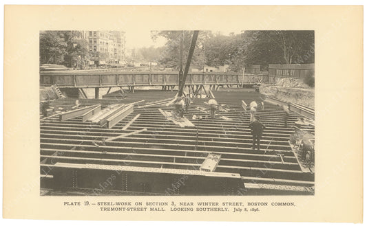 BTC Annual Report 02, 1896 Plate 19: Park Street Station Roof Construction