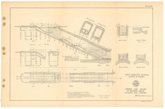 BTC Annual Report 11, 1905 Plate 19: Atlantic Avenue Station Stairs