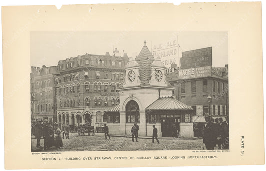BTC Annual Report 04, 1898 Plate 21: Scollay Square Station Head House