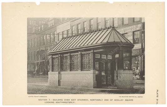 BTC Annual Report 04, 1898 Plate 21A: Scollay Square Station Exit Head House