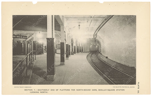 BTC Annual Report 04, 1898 Plate 22: Scollay Square Station Looking North