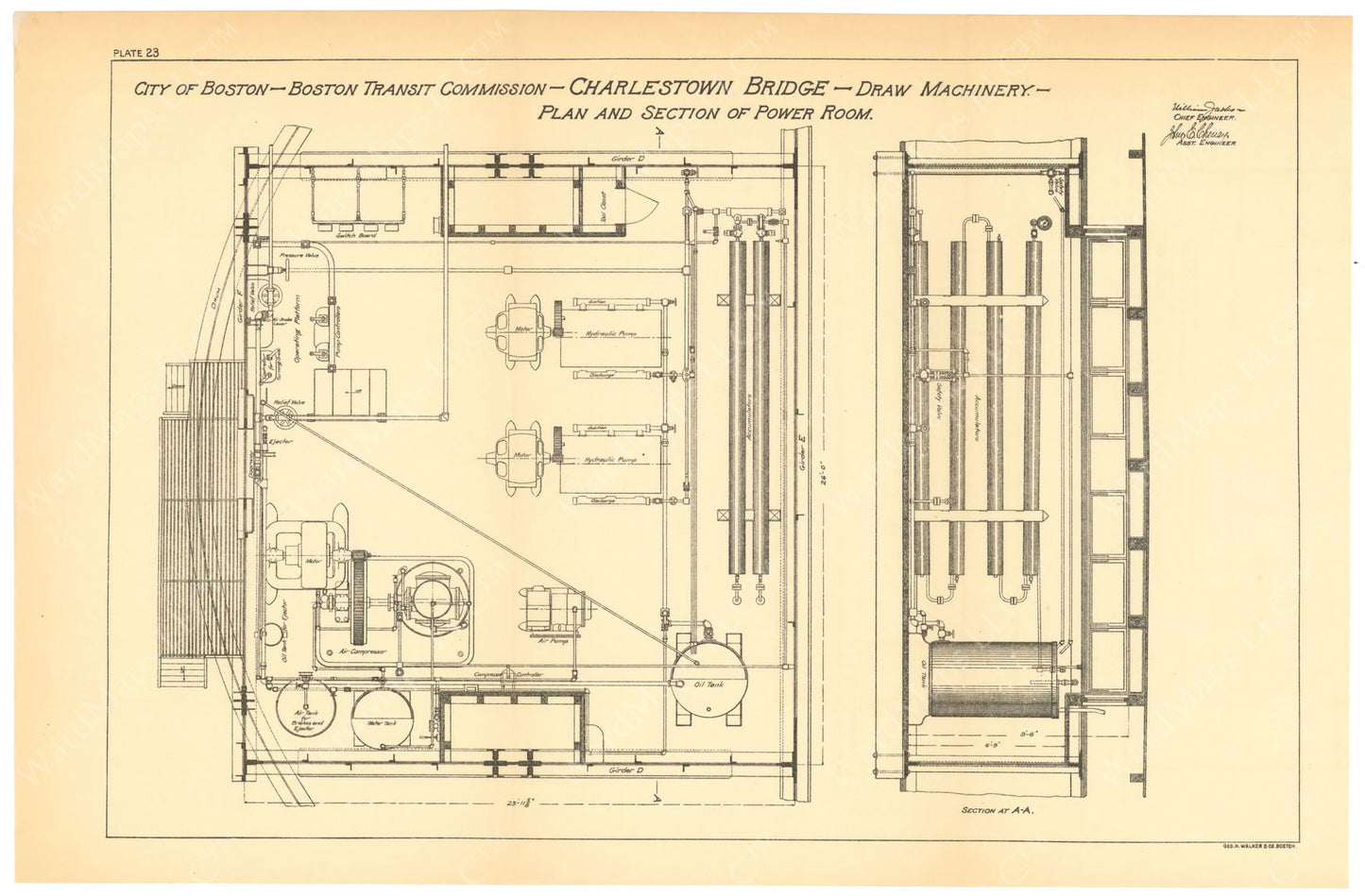 BTC Annual Report 06, 1900 Plate 23: Charlestown Bridge, Power Room