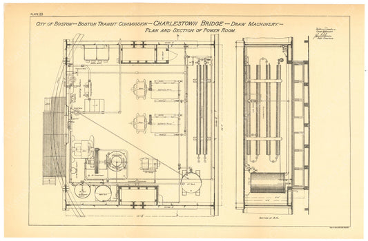 BTC Annual Report 06, 1900 Plate 23: Charlestown Bridge, Power Room
